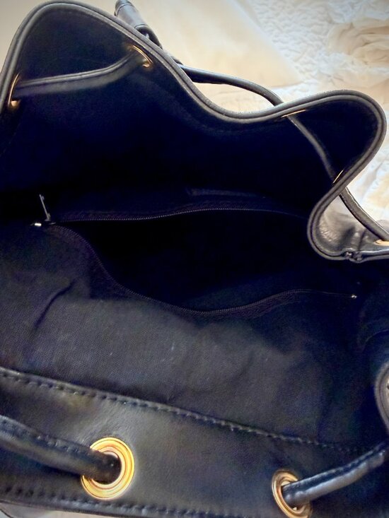 GIANNI VERSACE LARGE BLACK LEATHER \